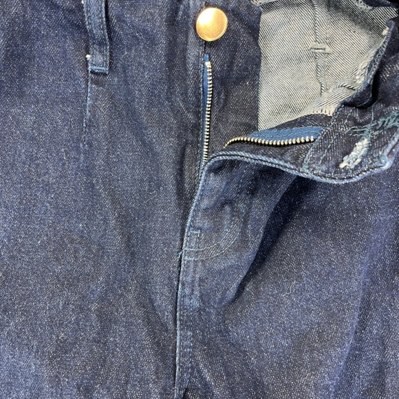 Zara Baggy Wide Leg Dress Jeans Women 0(21X25 1/2) high-rise Dark Wash hip-hop - Picture 8 of 9